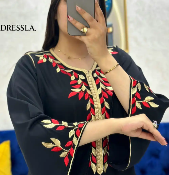 قندورة مغربية خفيفة وأنيقة للبيت والمناسبات ✨