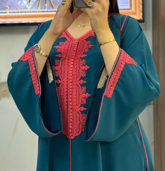 ✨ قفطان مغربي فاخر بفصالة كلوش