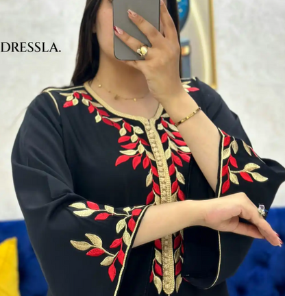 قندورة مغربية خفيفة وأنيقة للبيت والمناسبات ✨